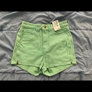 American Apparel Dark Mint HW Shorts